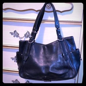 Cole Haan black leather shoulder bag
